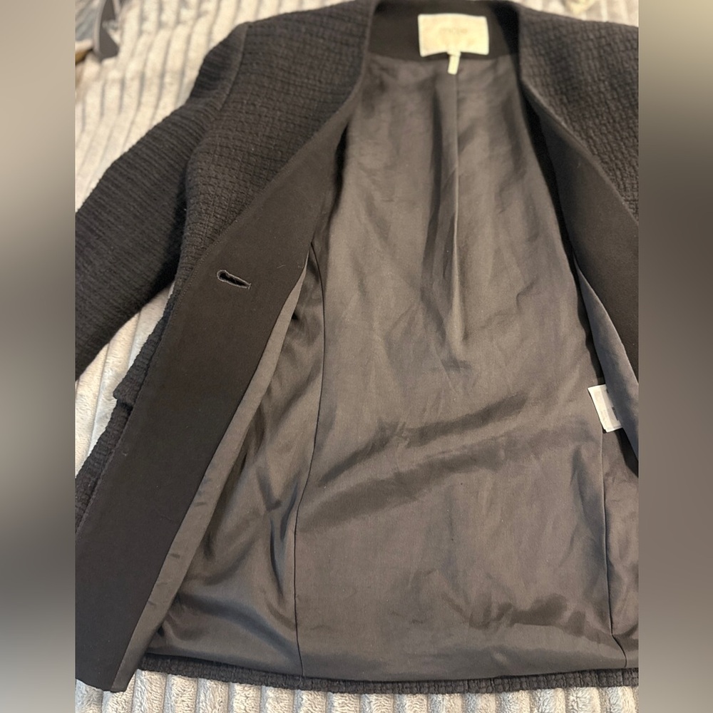 Maje Black Cotton-Tweed Blazer - Picture 8 of 13